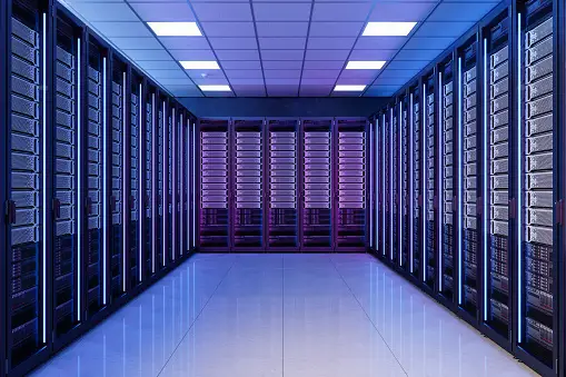Host server interior view.